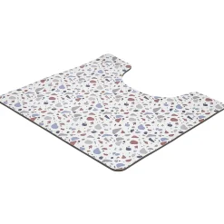 Contour WC PVC motif terrazzo blanc marron bleu 49,5x15cm