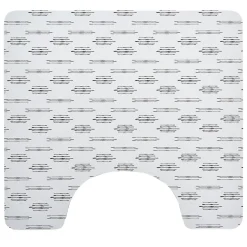 Contour WC PVC motif terrazzo noir et blanc 49,5x15cm