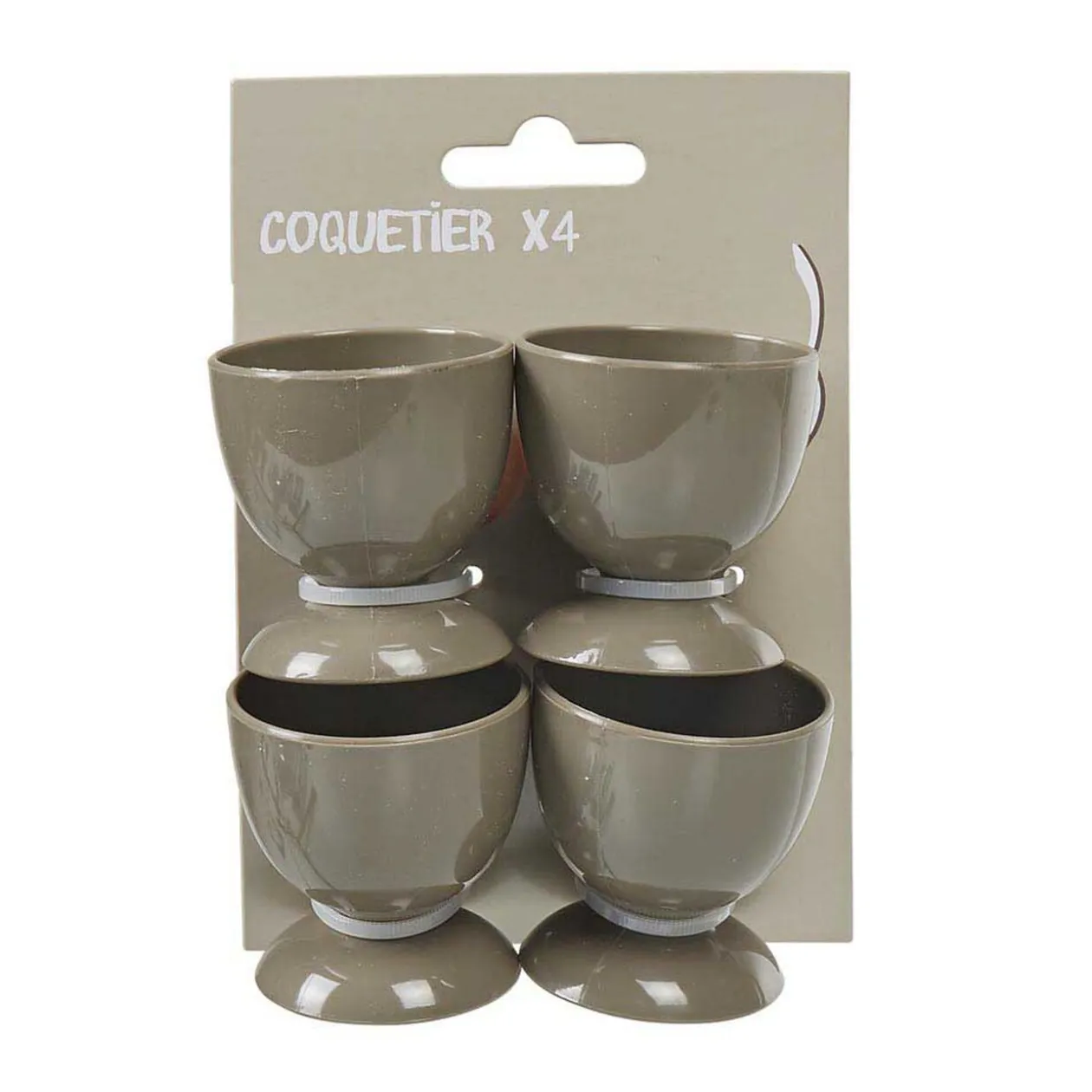 Coquetier taupe x4