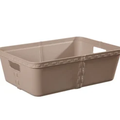 Corbeille de rangement 3 L taupe Classy Storebox