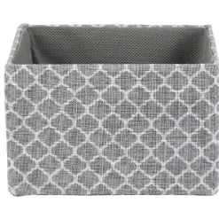 Corbeille design gris et blanc x4