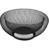 Corbeille ronde en métal grillagé noir