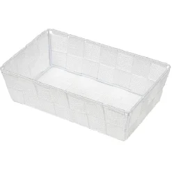 Corbeille sans anse synthétique tissée façon osier