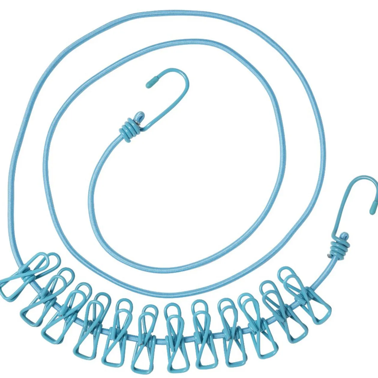 Corde à linge extensible + 12 pinces