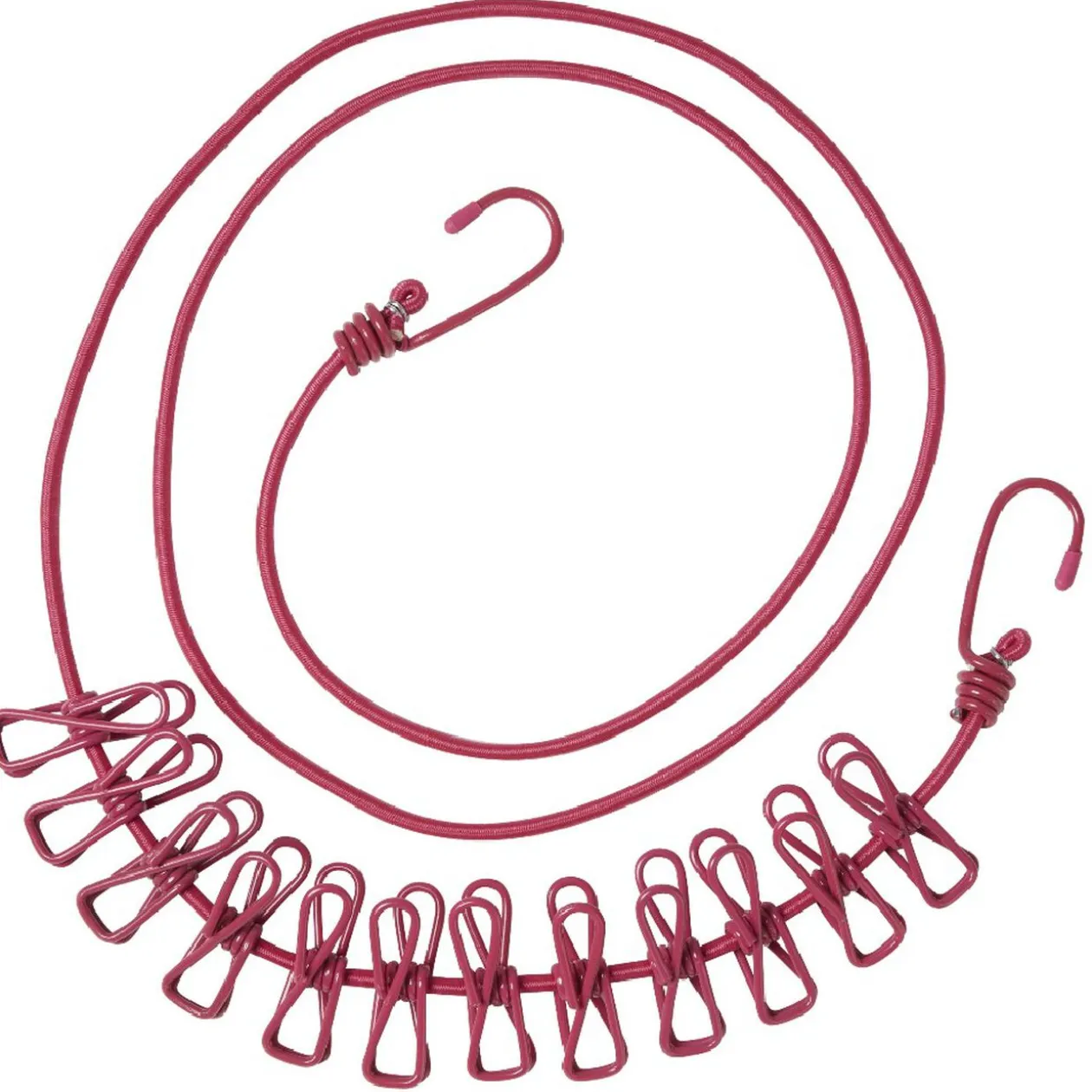 Corde à linge extensible + 12 pinces