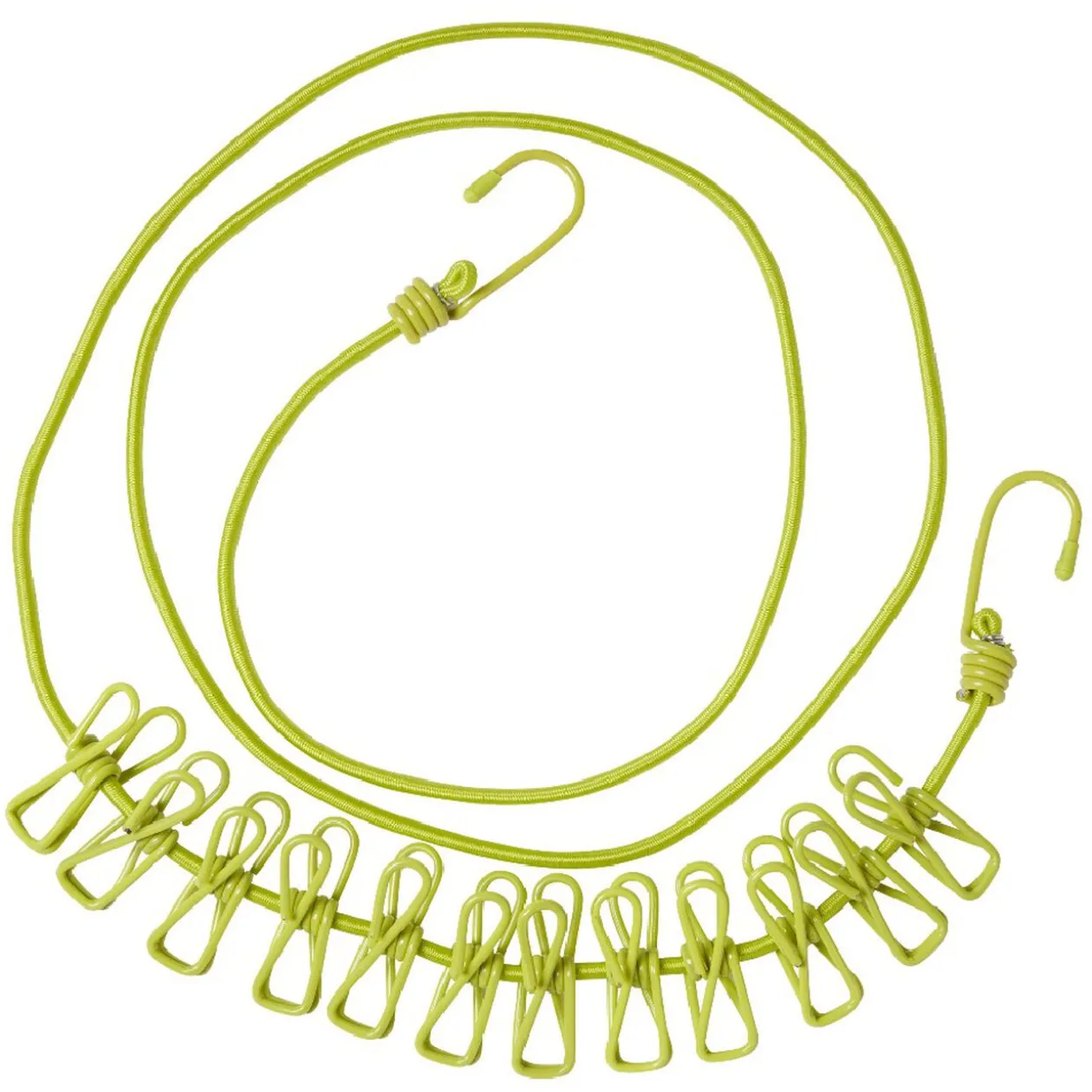 Corde à linge extensible + 12 pinces