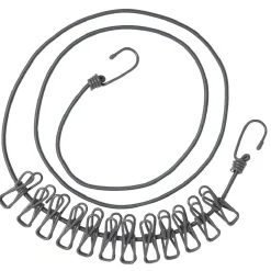 Corde à linge extensible + 12 pinces