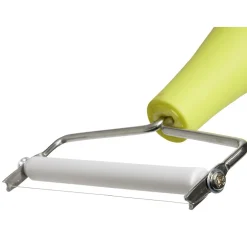 Coupe fromage en inox et plastique vert