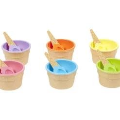 Coupelle à glace avec cuillère x6