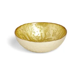 Coupelle en verre 200ml motif branches de sapin Ø12xH4,5cm - 3 coloris