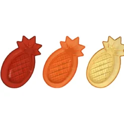 Coupelle plastique ananas x3