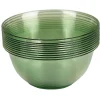 Coupelle plastique unie vert x 10