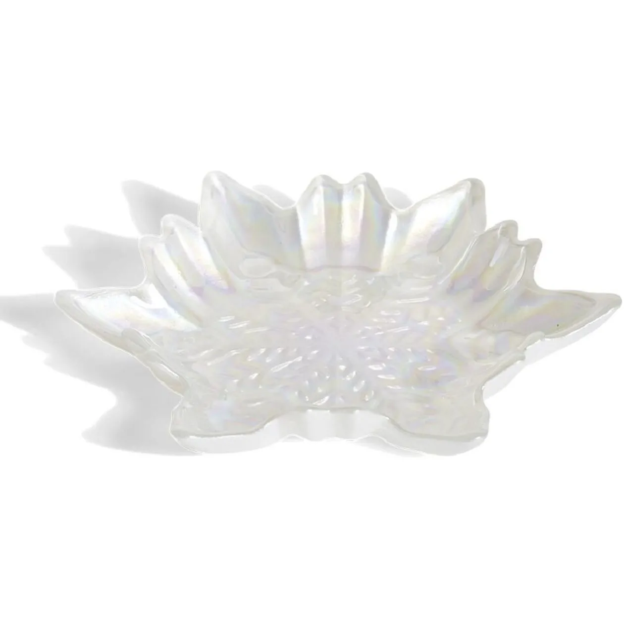 Coupelle verre flocon blanc irisé