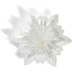 Coupelle verre flocon blanc irisé