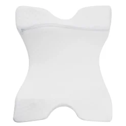 Coussin mémoire de forme oreiller incurvé blanc 36x30xH13cm