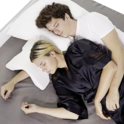 Coussin mémoire de forme oreiller incurvé blanc 36x30xH13cm