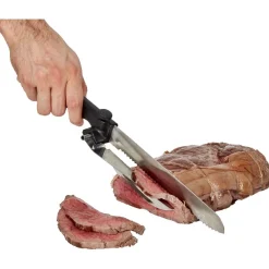 Couteau à trancher réglable noir en inox