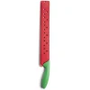 Couteau pour pastèque métal rouge et ABS vert L43,5x5x2,5cm
