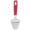 Couteau racloir à fromage inox manche rouge