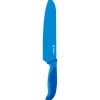 Couteau santoku bleu en inox