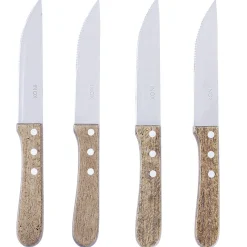 Couteaux à steack en inox x 4