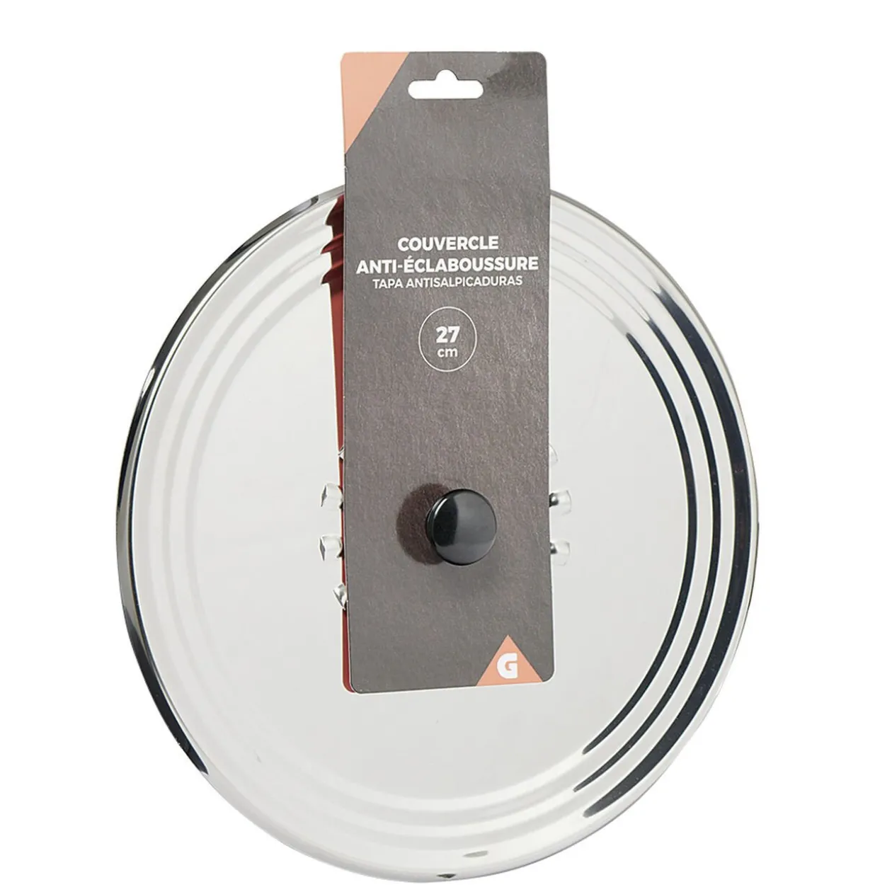 Couvercle anti éclaboussures en inox ø 28 cm