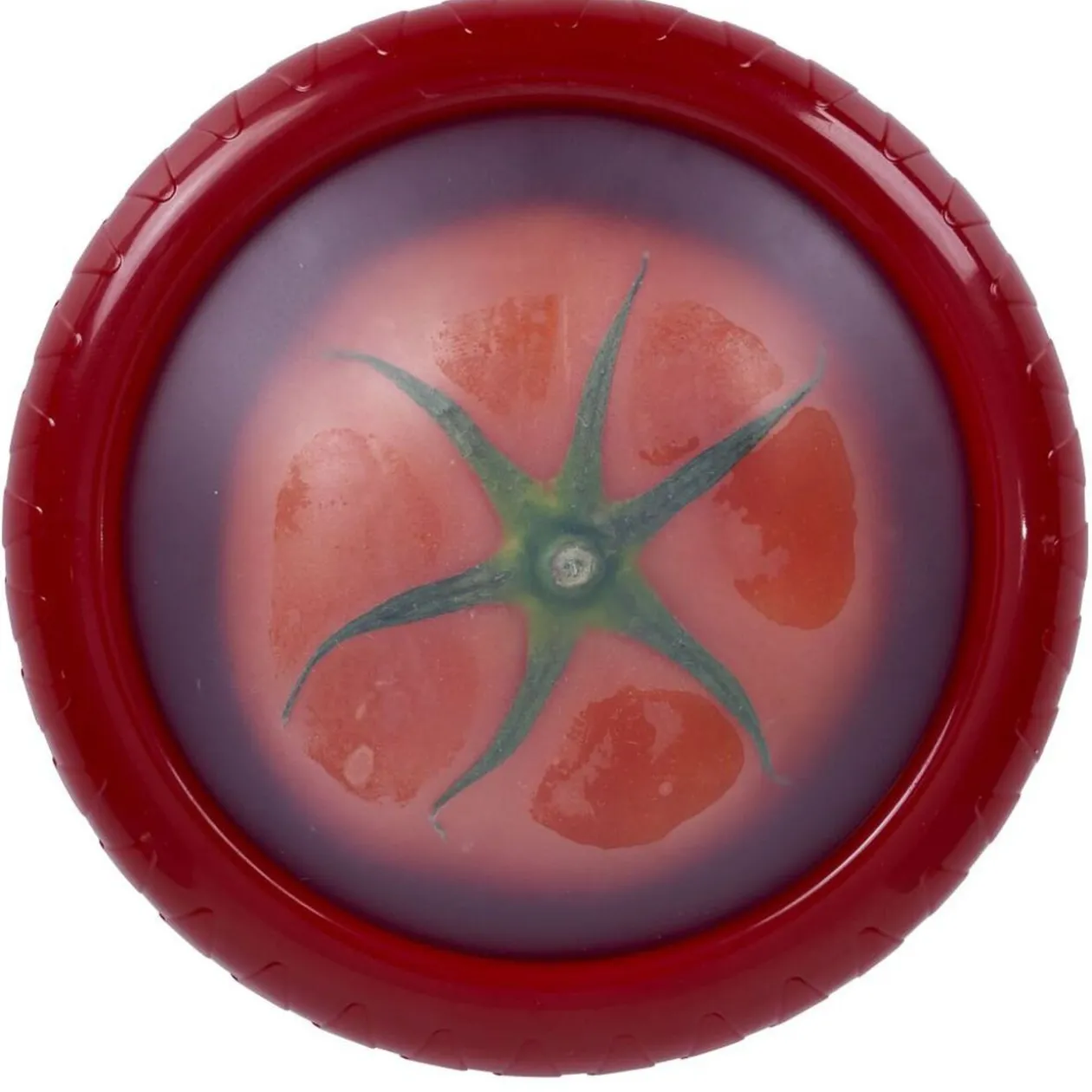 Couvercle conserve tomate en silicone et abs - Ø13xH2,5cm