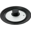 Couvercle en verre avec contour silicone noir Ø 21 cm