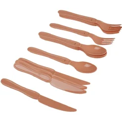 Couvert en plastique couleur unie x 12