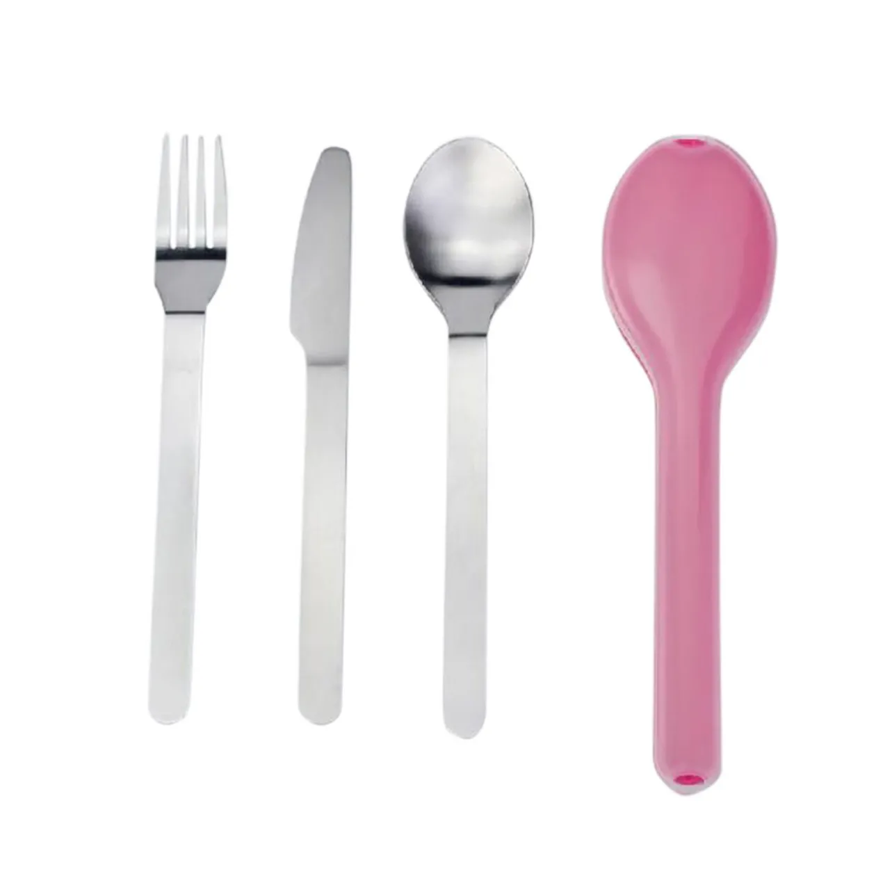 Couvert individuel inox gris x3