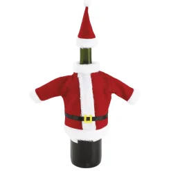 Couvre bouteille de vin forme costume de Noël