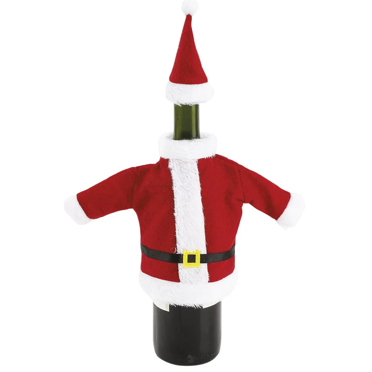 Couvre bouteille de vin forme costume de Noël