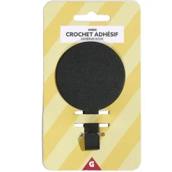 Crochet adhésif métal rond 8,5x14,4cm - 3 modèles