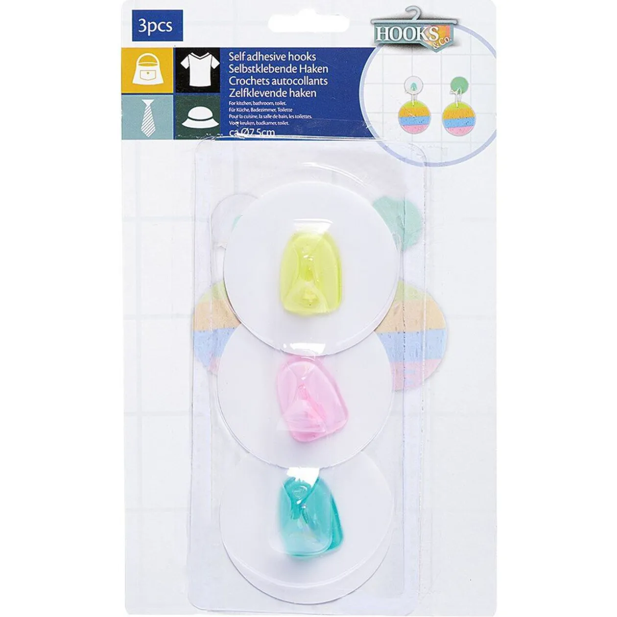 Crochet autocollant x3