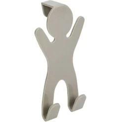 Crochet de porte forme bonhomme bleu - 10,5xH.19 cm