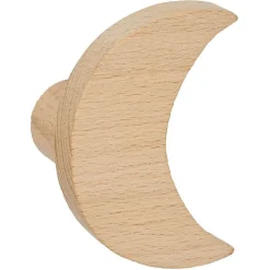 Crochet en bois forme lune, étoile ou nuage