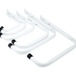 Crochet métallique blanc x6