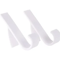 Crochet plastique blanc H9,5cm x2