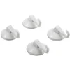 Crochet ventouse x4 blanc plastique