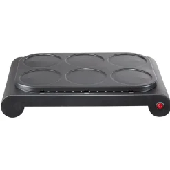 Crêpière 6 personnes aluminium noir 1000W