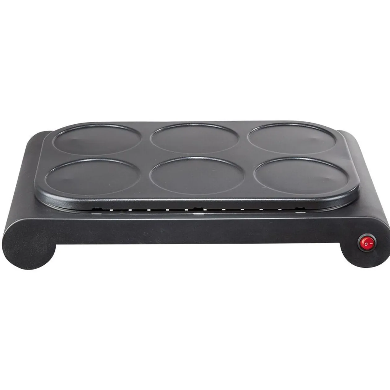 Crêpière 6 personnes aluminium noir 1000W