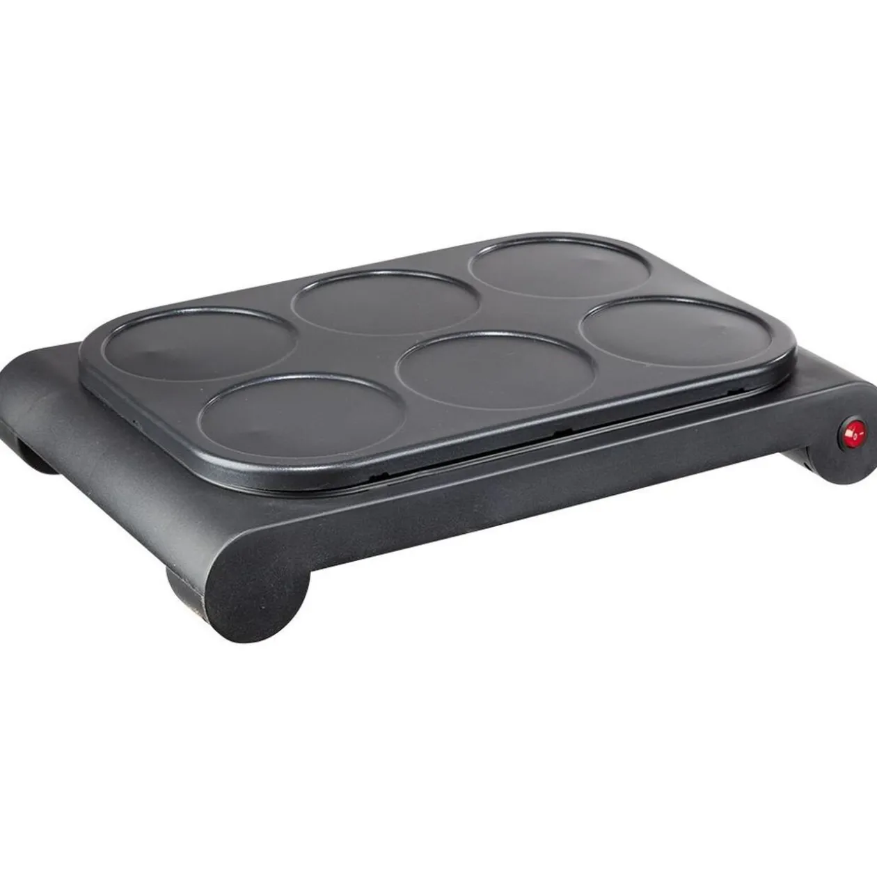 Crêpière 6 personnes aluminium noir 1000W