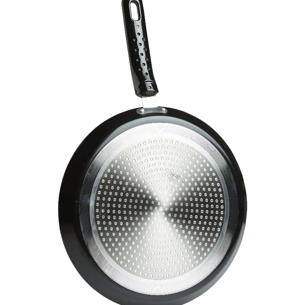 Crêpière grise et noire avec ustensiles