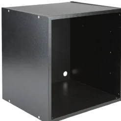 Cube de rangement 1 case bois noir