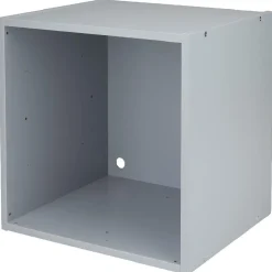 Cube de rangement 1 case bois gris