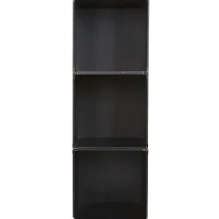 Cube de rangement déco noir x3