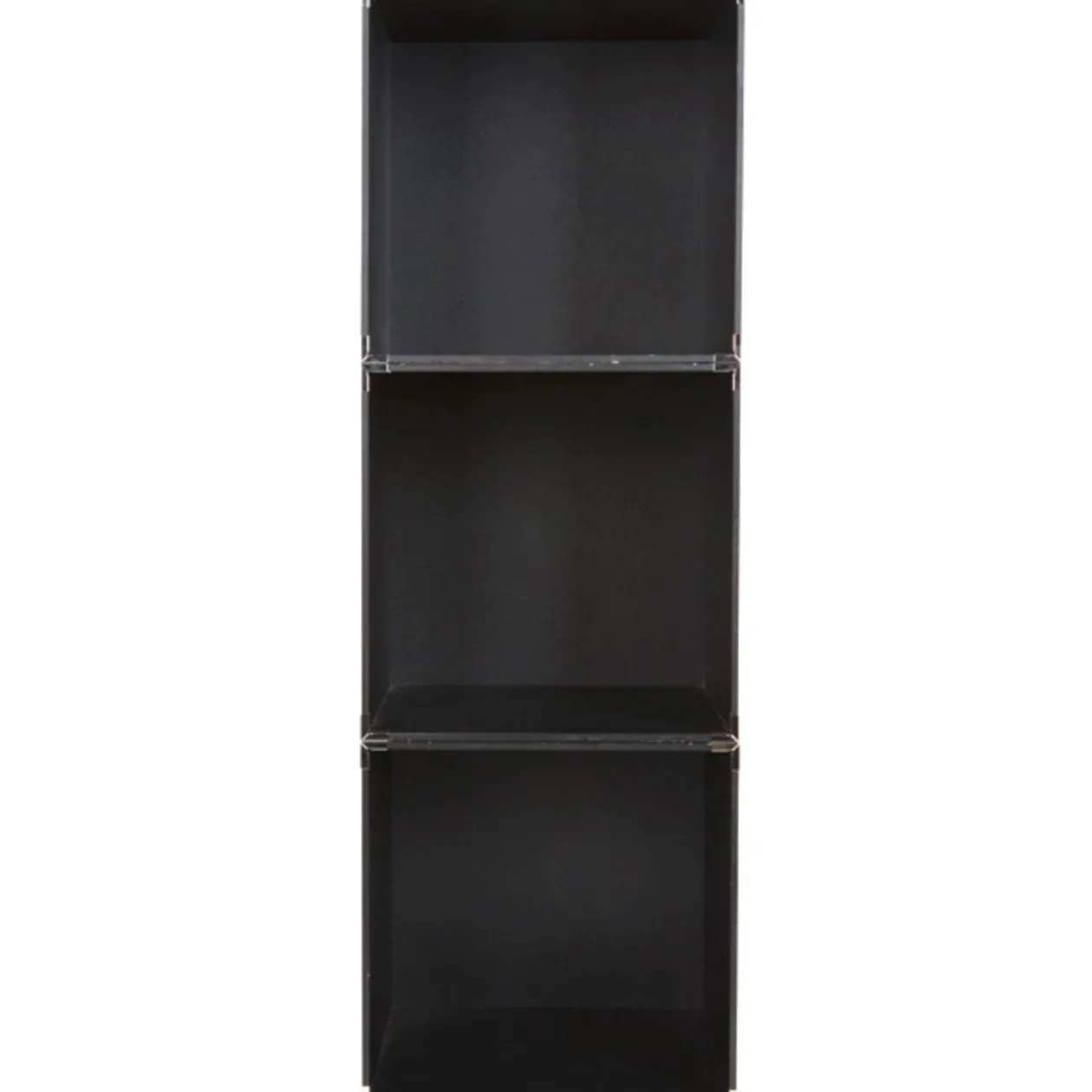 Cube de rangement déco noir x3