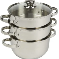 Cuit-vapeur à 2 niveaux acier inoxydable ø 20 cm