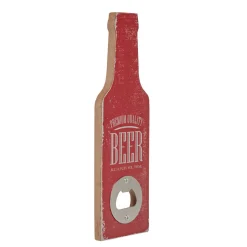 Décapsuleur jaune en forme de bouteille de bière