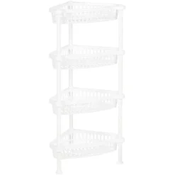 Desserte angle 4 niveaux blanc